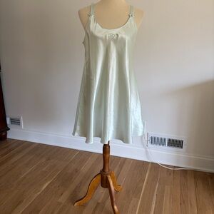 Oscar de la Renta nightgown pink label gown satin thin chemise feminine